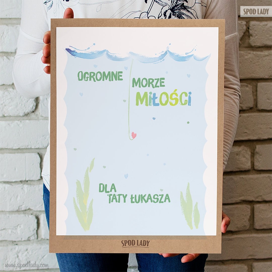 Obrazek Ogromne morze mioci - Plakat w ramce kartonowej w doniach