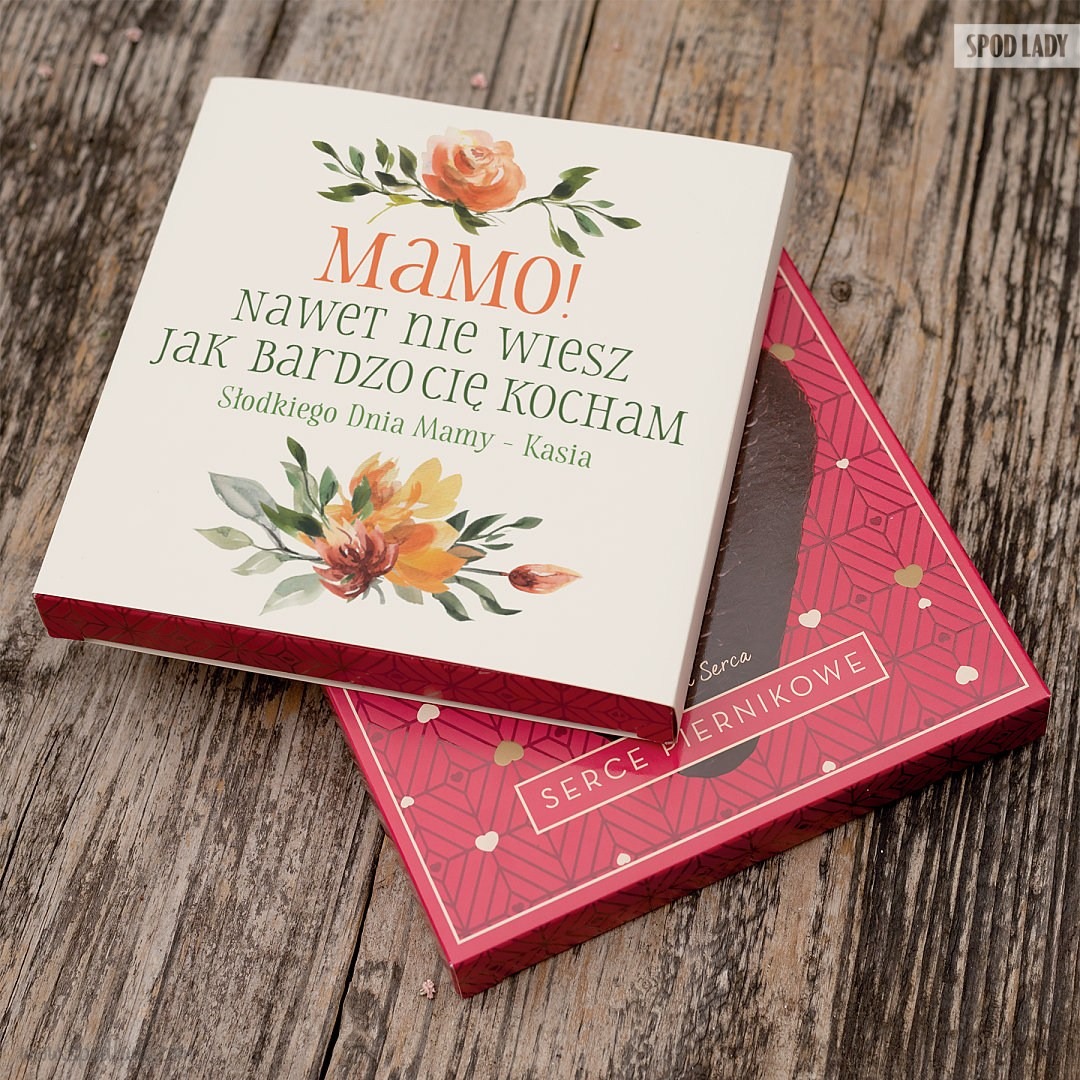 Personalizowane serce piernikowe dla Mamy