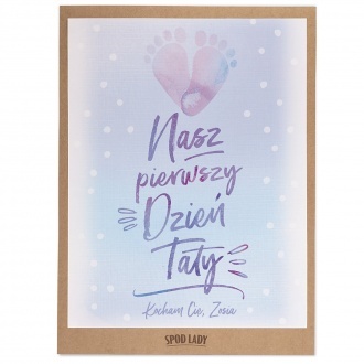 Obrazek z personalizacj� "Pierwszy dzie� taty" - prezent na Dzie� Ojca od niemowlaka