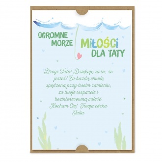 Kartka "Morze mi�o�ci dla taty" z Twoj� dedykacj�