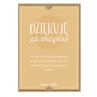 Kartka z dedykacj� "Dzi�kuj�"