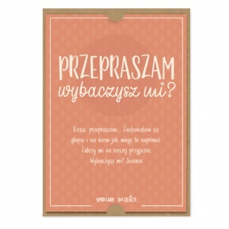 Kartka z dedykacj� "Przepraszam"