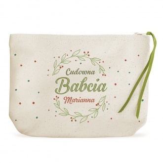 Kosmetyczka z imieniem "Cudowna babcia"