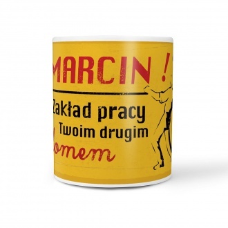 Kubek z imieniem "Zak�ad pracy"