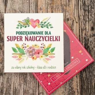 Personalizowane serce piernikowe "Podzi�kowanie dla nauczycielki"