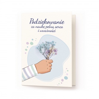 Kartka z naturaln� gips�wk� "Podzi�kowanie dla Nauczyciela"