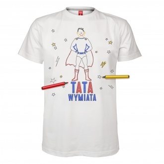 Koszulka m�ska "Tata wymiata" do kolorowania