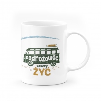 Kubek "Podr�owa� znaczy �y�"
