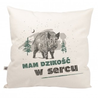Poduszka " Mam dziko�� w sercu" z dzikiem