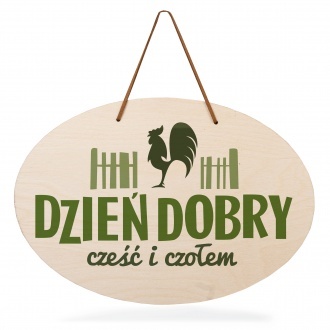 Tabliczka drewniana "Dzie� dobry"