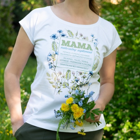 Koszulka damska bia�a Mama suplement