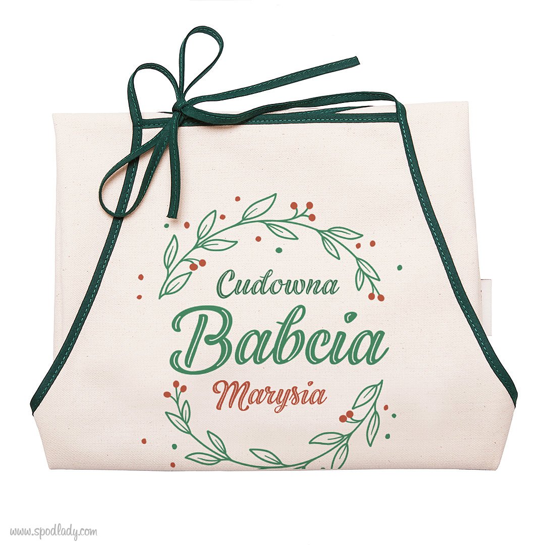 Fartuszek z imieniem "Cudowna babcia"