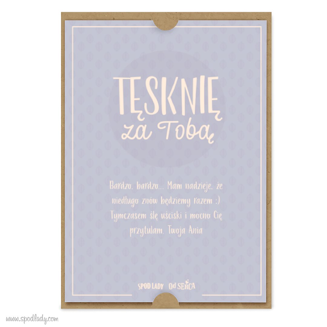 Kartka z dedykacj "Tskni"