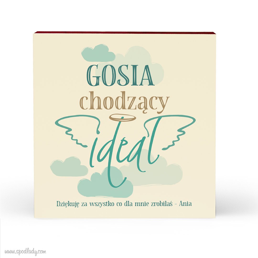 Personalizowane serce piernikowe "Chodz�cy idea�"