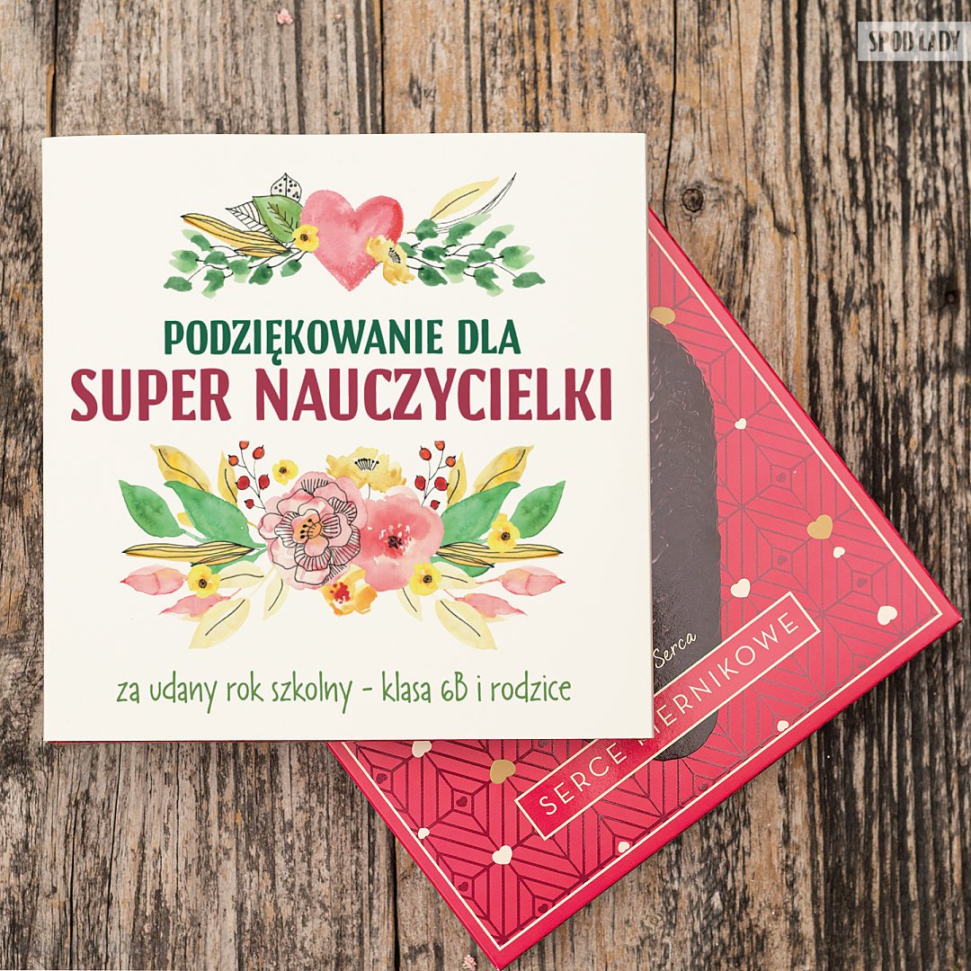 Personalizowane serce piernikowe "Podziękowanie dla nauczycielki"