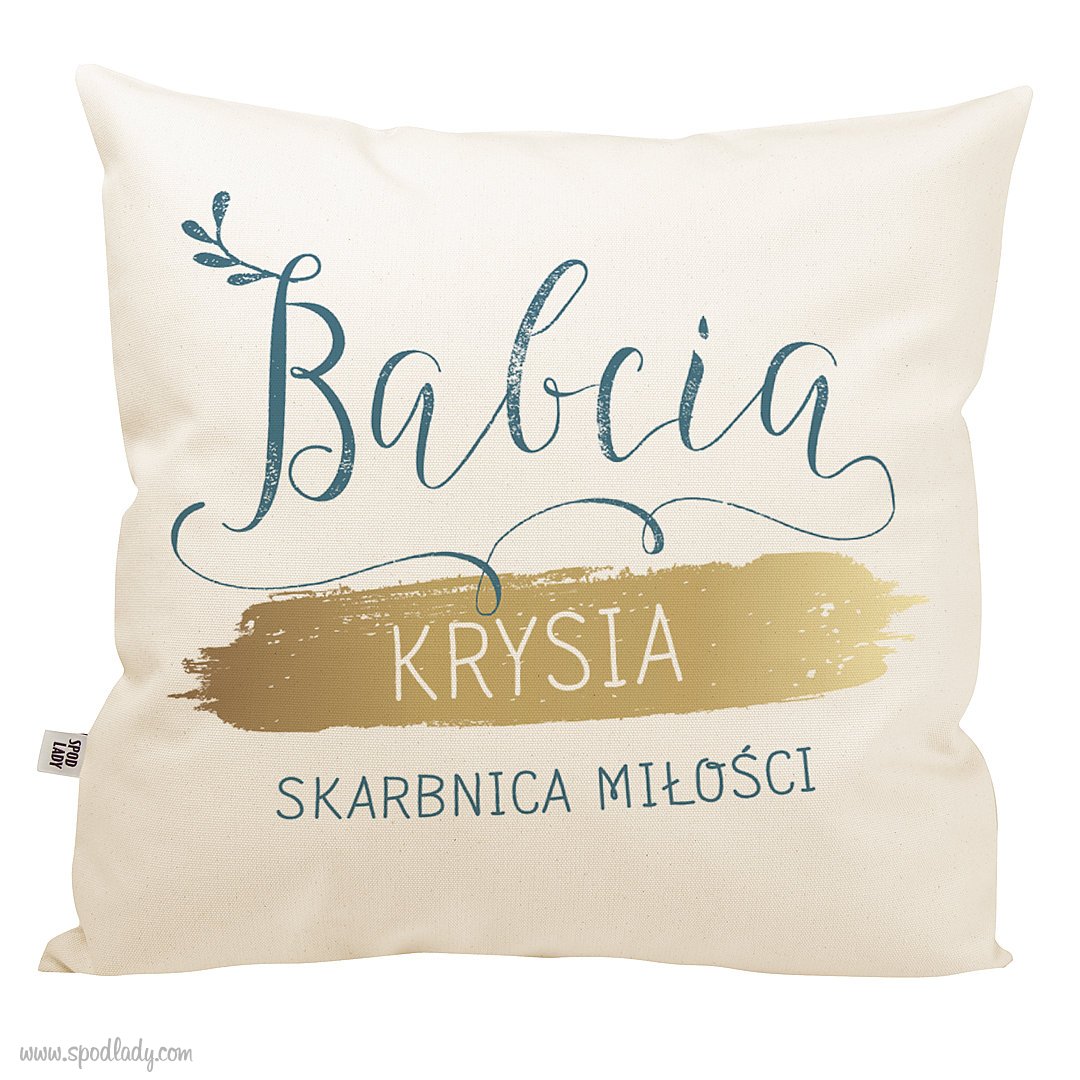 Poduszka personalizowana "Babcia - skarbnica miłości"