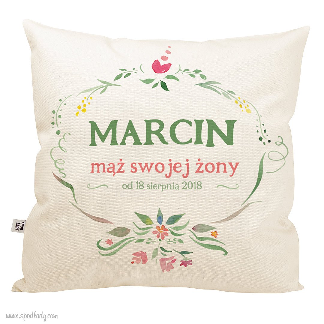 Poduszka z imieniem "M swojej ony"