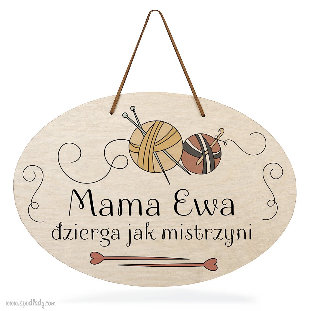 Tabliczka personalizowana "Dzierganie"