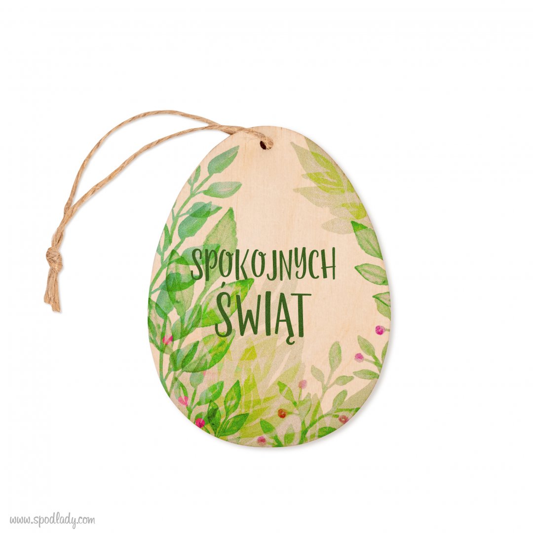 Zawieszka drewniana Spokojnych Świąt