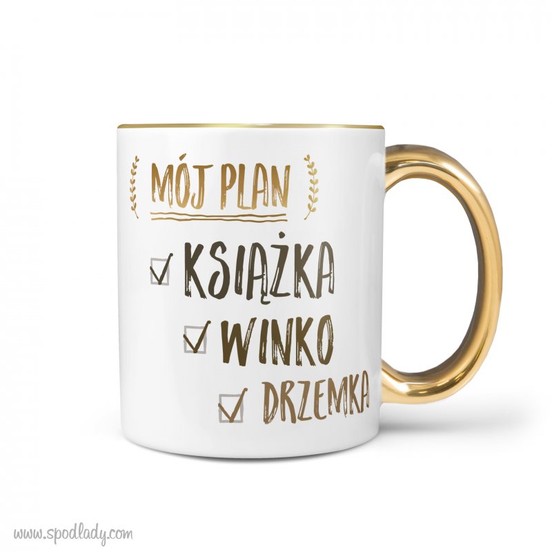 Kubek "M�j plan - Ksi��ka. Winko. Drzemka"