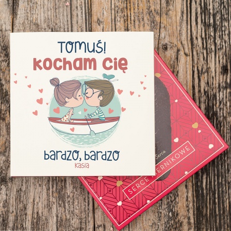 Du�e serce piernikowe "Kocham Ci�" z dedykacj�
