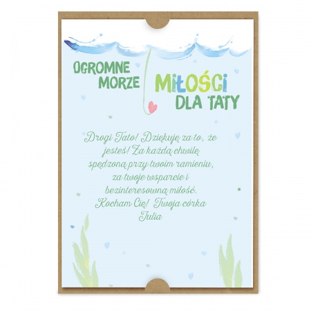 Kartka "Morze mi�o�ci dla taty" z Twoj� dedykacj�