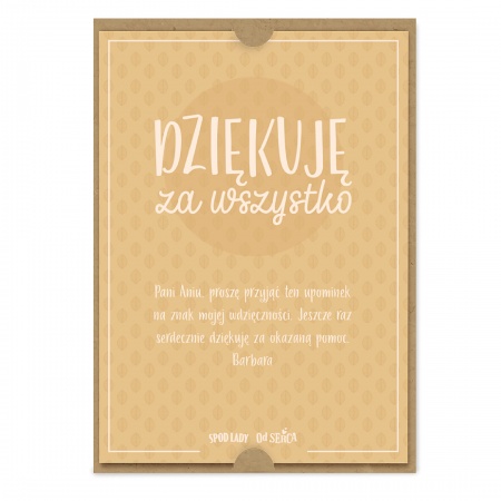 Kartka z dedykacj� "Dzi�kuj�"
