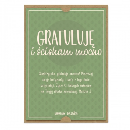 Kartka z dedykacj� "Gratuluj�"