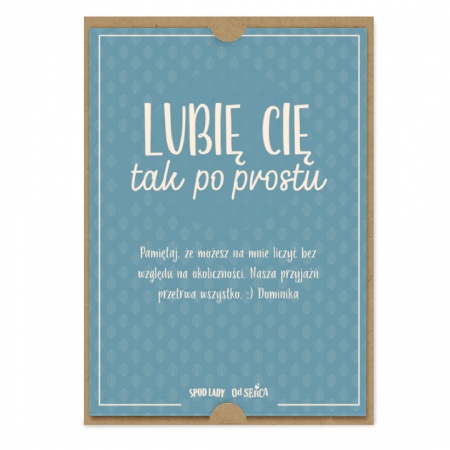 Kartka z dedykacj� "Lubi� Ci�"