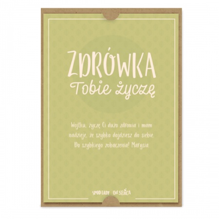 Kartka z dedykacj� "Zdr�wka �ycz�"
