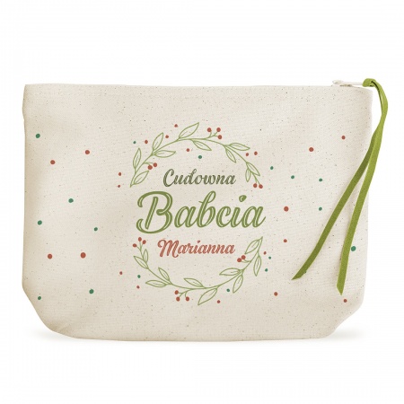 Kosmetyczka z imieniem "Cudowna babcia"