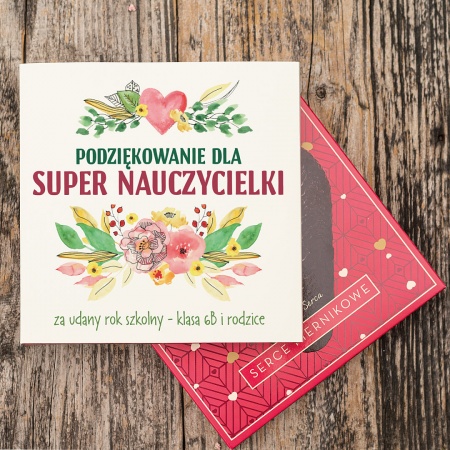 Personalizowane serce piernikowe "Podzi�kowanie dla nauczycielki"