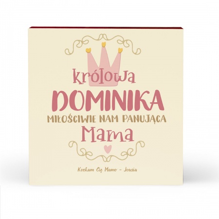 Personalizowane serce piernikowe dla Mamy "Kr�lowa"