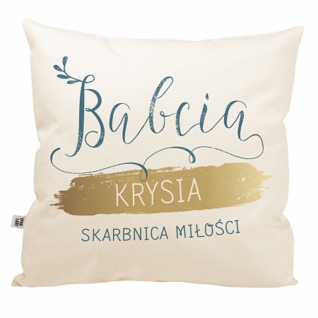 Poduszka personalizowana "Babcia - skarbnica mi�o�ci"