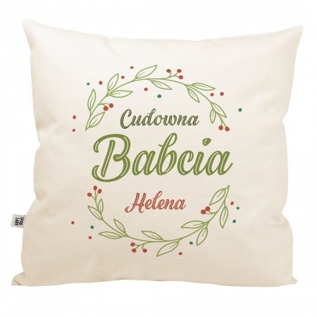 Poduszka z imieniem "Cudowna babcia"