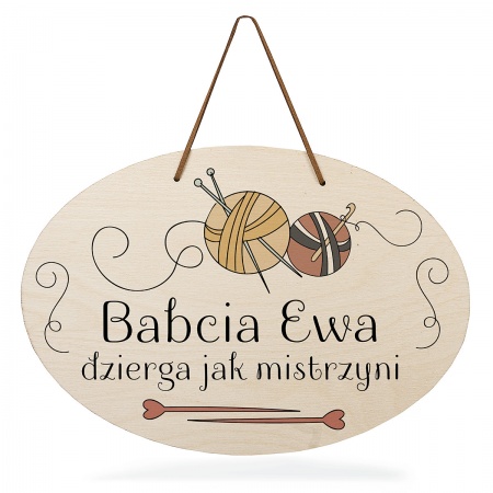Tabliczka personalizowana "Dzierganie"