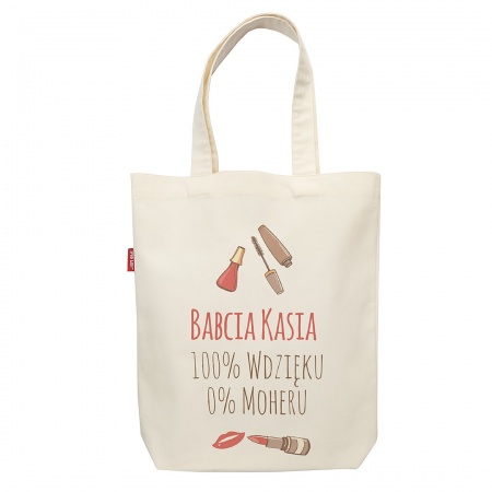 Torba z imieniem "Babcia - 100% luzu, 0% moheru"