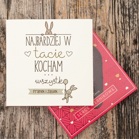 Serce piernikowe "Najbardziej w tacie kocham"