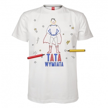 Koszulka m�ska "Tata wymiata" do kolorowania