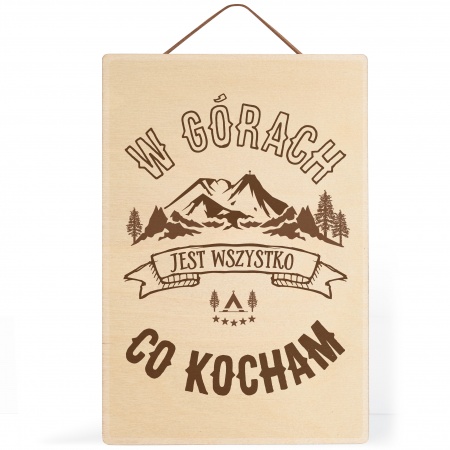 Tabliczka drewniana "W g�rach"