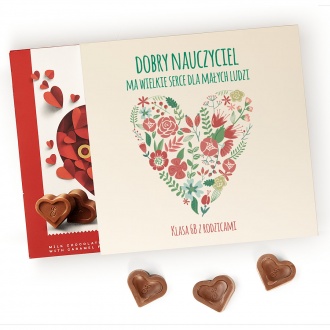Personalizowane pralinki "Nauczyciel Ma Wielkie Serce"